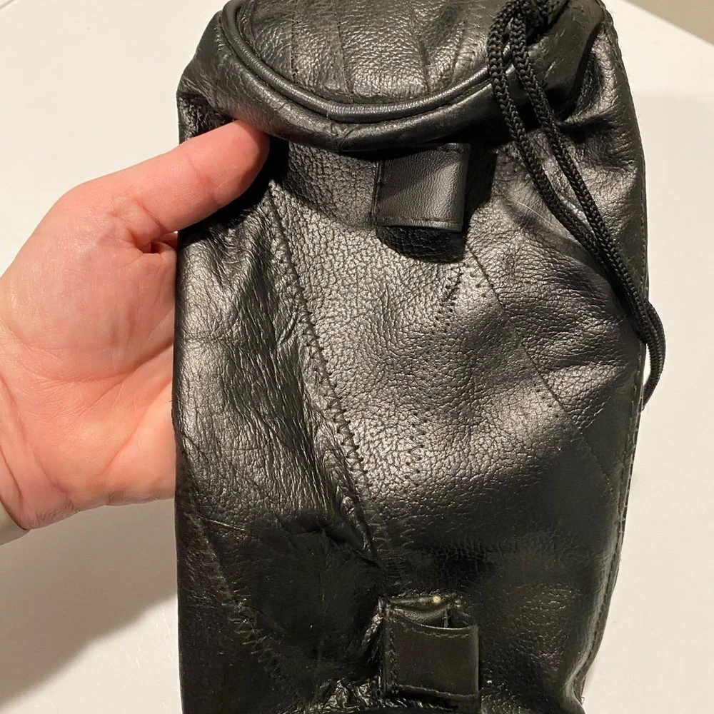 Black Buffalo Leather Windshield Bag